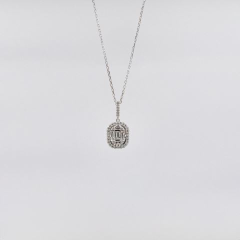 0,42 Ct. Pırlanta Baget Kolye