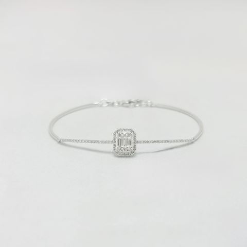 0,44 Ct. Pırlanta Baget Bileklik