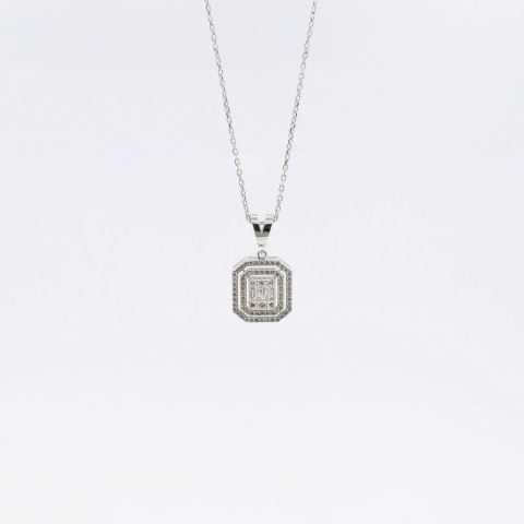 0,52 Ct. Pırlanta Baget Kolye