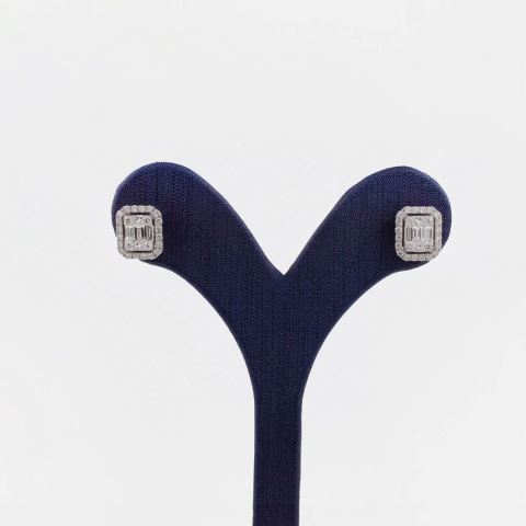 0,60 Ct. Pırlanta Baget Küpe