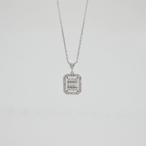 0,65 Ct. Pırlanta Baget Kolye