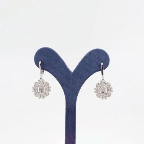 1,20 Ct Pırlanta Baget Küpe